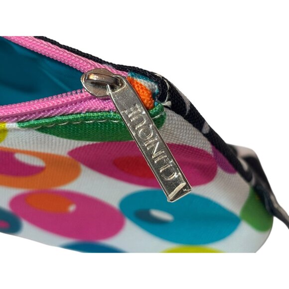 Clinique Kapitza Multicolor Canvas Pouch With Pink Zipper & Inner Lining - Picture 3 of 6